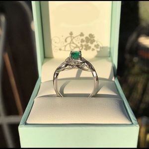 Emerald Engagement Ring (Size 6)
